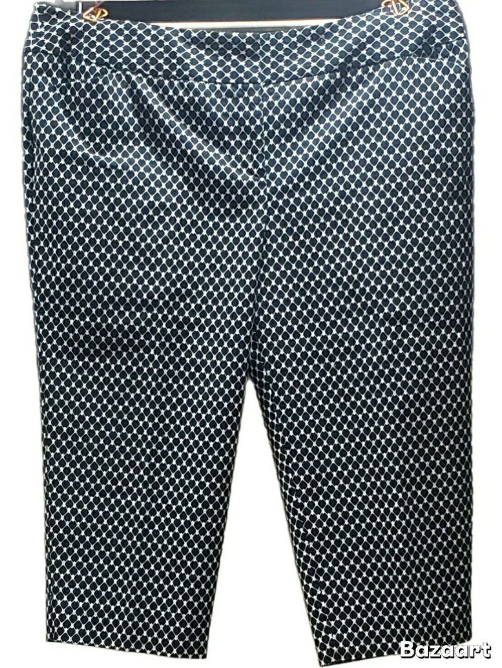 Worthington Woman Modern Fit Black & White Geo Crop Pants, 20W